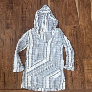 Ron Jon Blue and White Striped Cotton Tunic